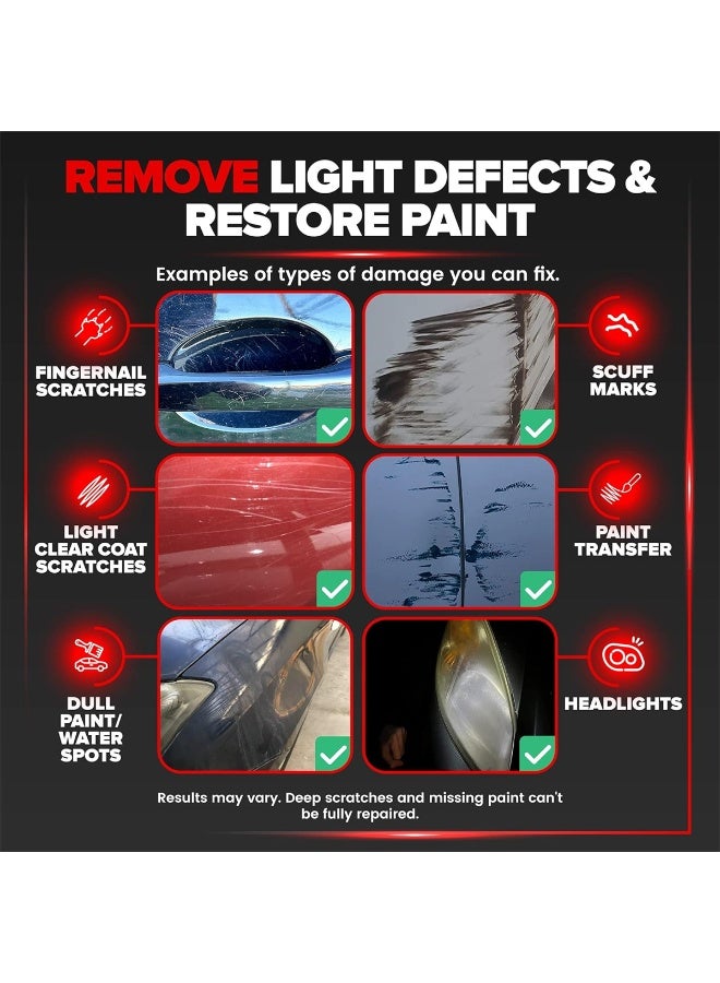 Sword Pro Car Scratch Remover Liquid 300ml Combo Pack 2pcs, Auto Paint Scratch Repair Polish, Swirl Mark Remover, Clear Coat Safe, Restores Color and Gloss, For Cars Bikes Scooters, Hand Use, Removes Light Scratches, Scuff Marks, Water Spots, HeadlightUV - Image 3